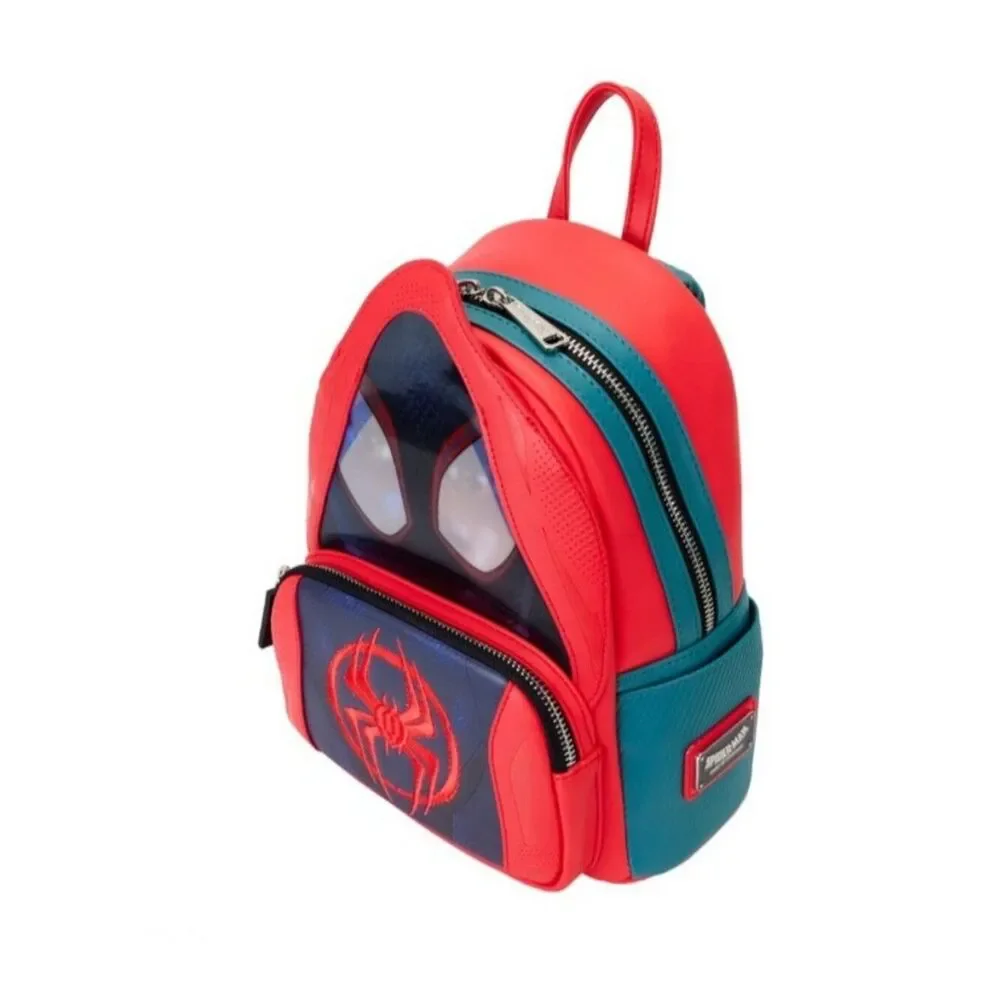 Loungefly Spiderverse Miles Morales Hoody Cosplay Mini Backpack Lenticular NWT